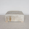 extra large grey coloured square cowhide ottoman coffee tablle