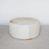 round cowhide ottoman coffee table by corcovado