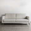 front view of the corcovado drift sofa with black metal legs