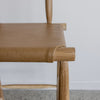 Zanzi Bar Stool (tan leather, natural teak)