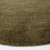 Round Moss Wool Floor Rug